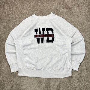 Vintage 90s Rugged Sweats WB Bobcats Reverse Weave Distressed Sweatshirt Large‎